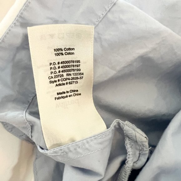 Aritzia Wilfred | Cropped Off Shoulder Cotton Blouse | Small | Blue - Picture 9 of 9